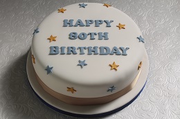 80th birthday star cake